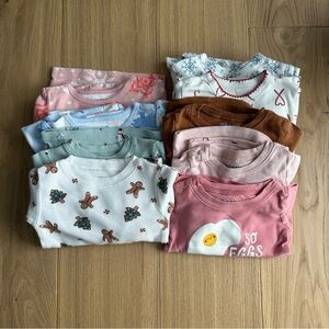 9 items - Toddler Girls Pajama Bundle